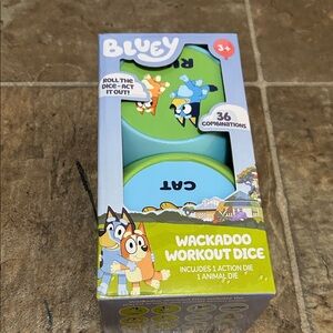 Bluey Wackadoo Workout Dice – Like New, In Box, Excellent Condition